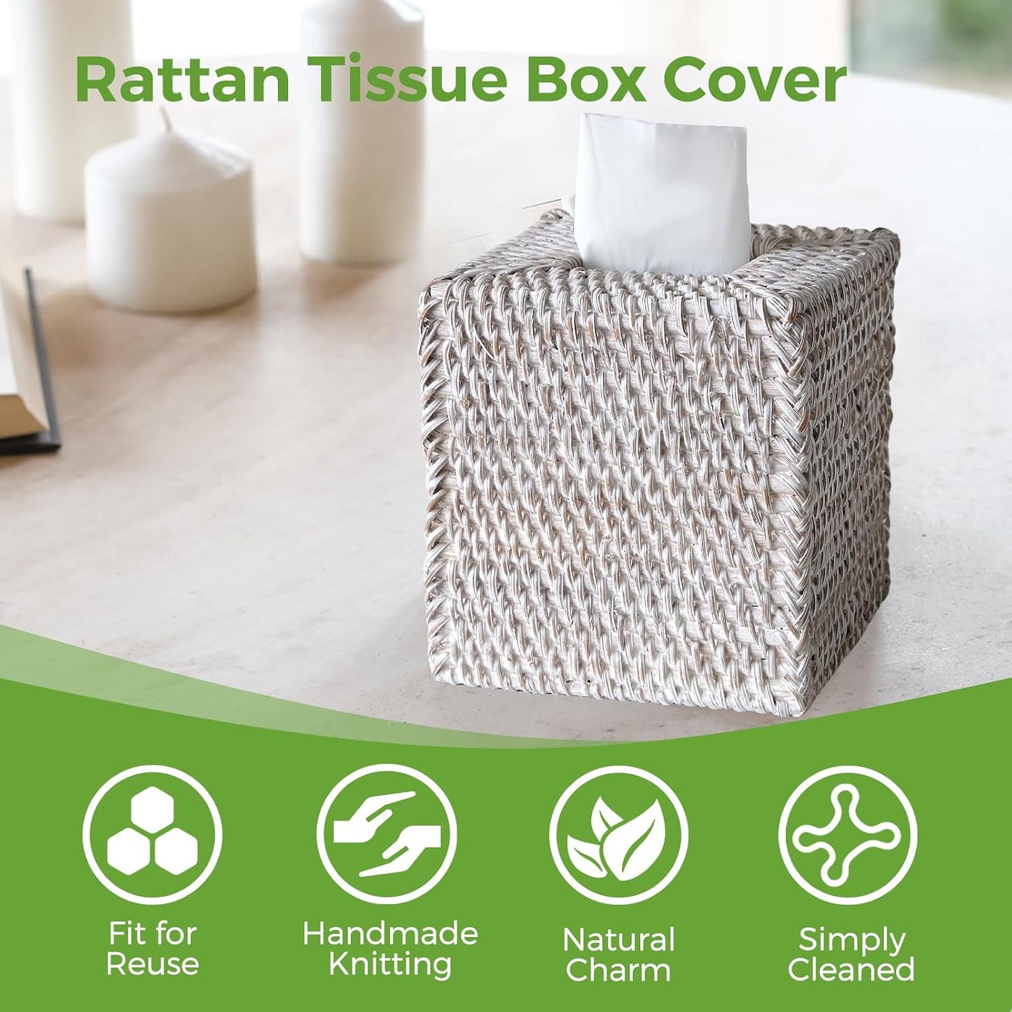 Wicker Tissue Holders / Single