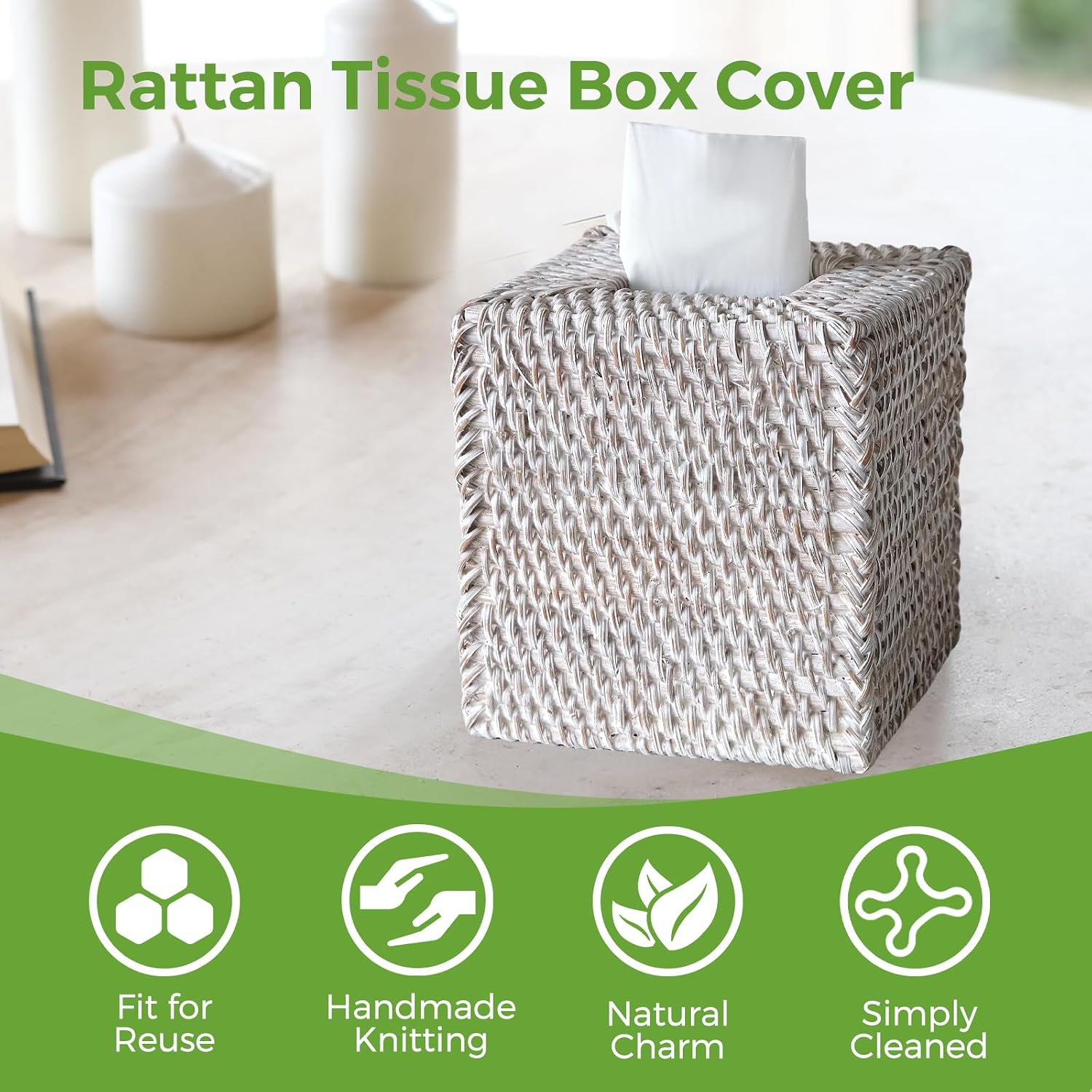 Wicker Tissue Holders / Single
