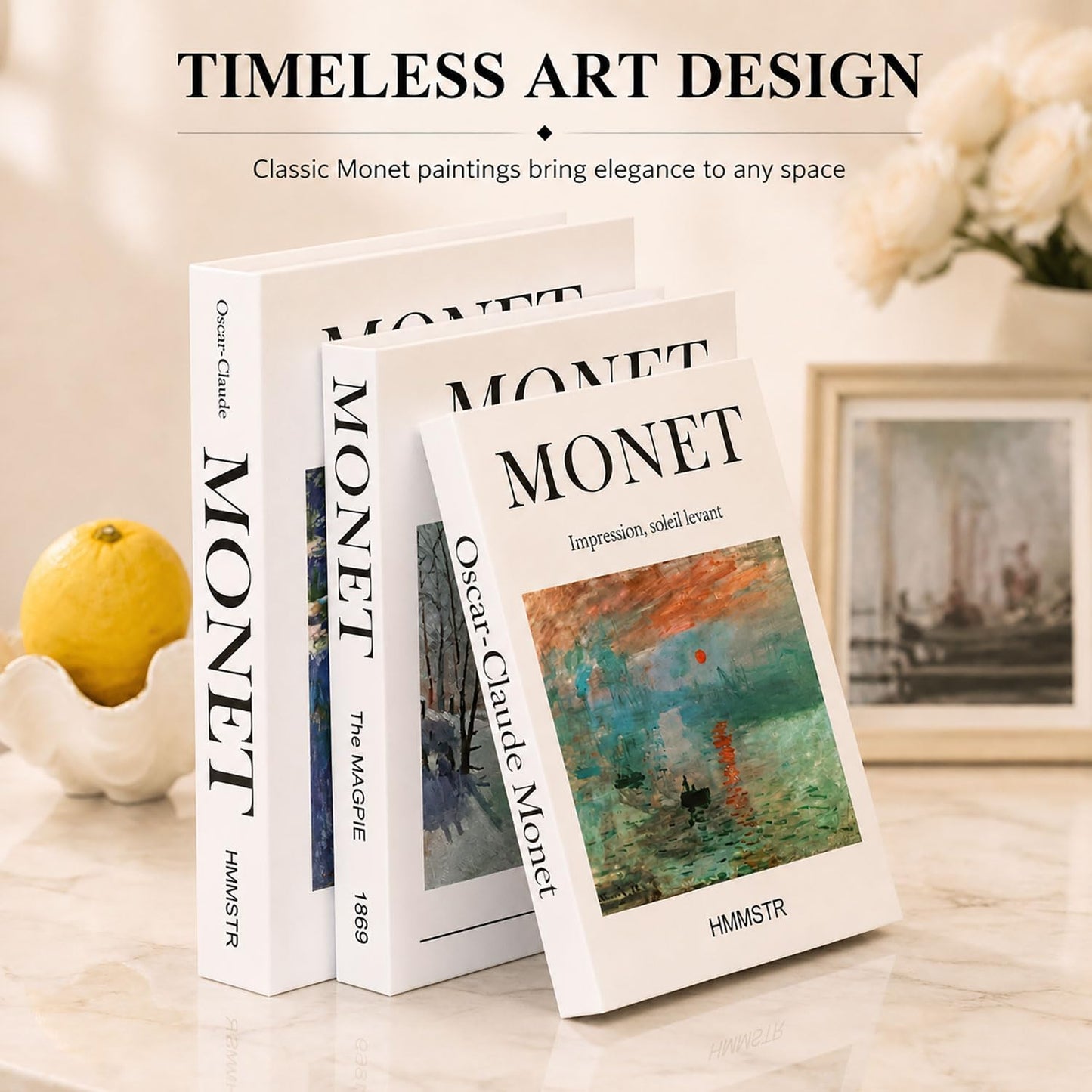 Artistic Faux Book Storage Box / MN-001 / Set of 3