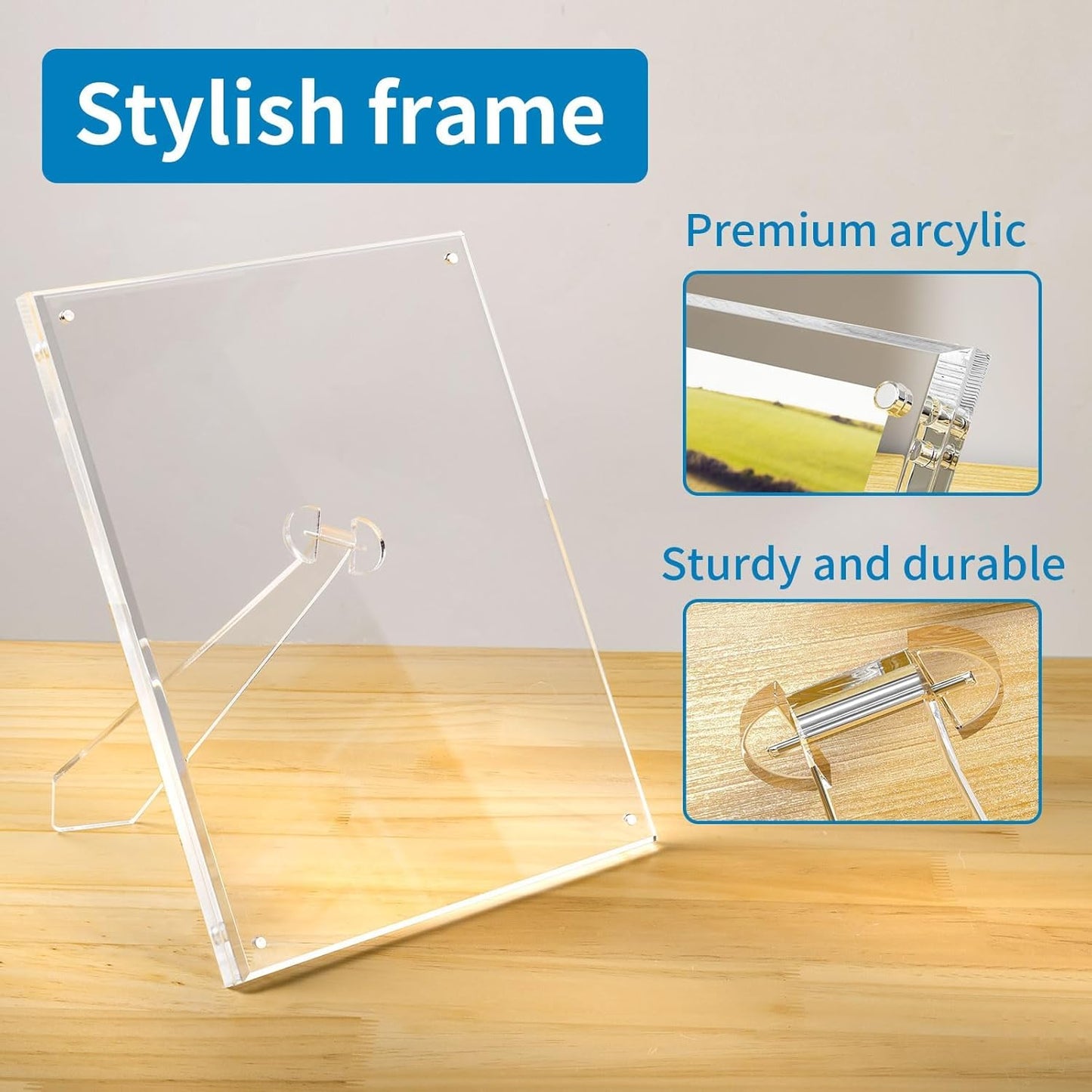 Acrylic Picture Frames / 4 x 6 / Clear / Set of 3