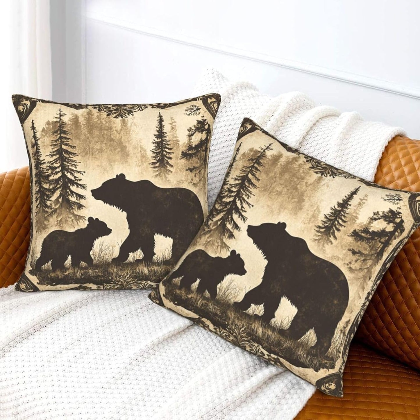 Throw Pillow Covers Pillow Cases Decoration Cushion Cover / Animal / 18 x 18 / Set of 2