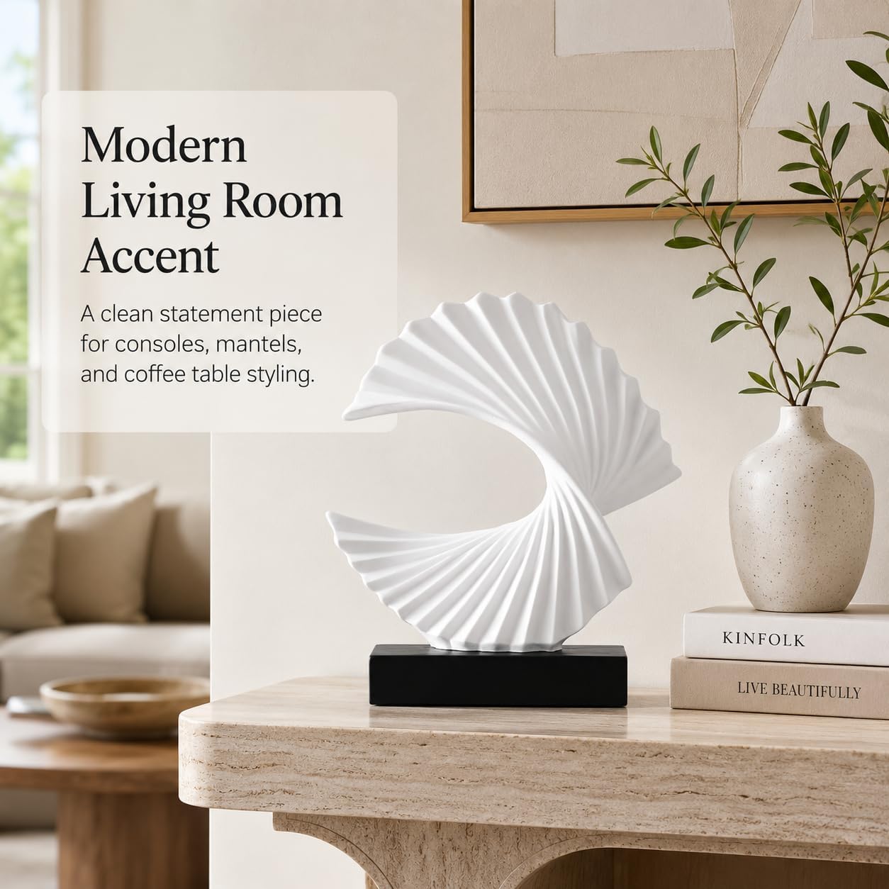Resin Art Statue / White