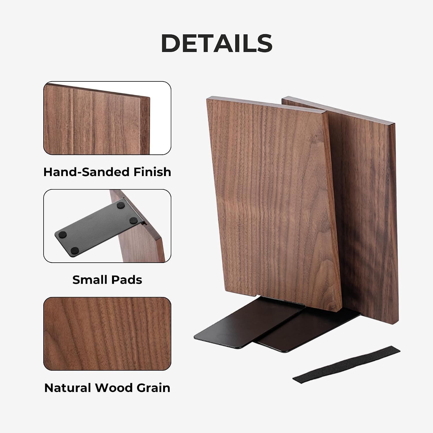 Non-Skid Bookends / 3 Pairs