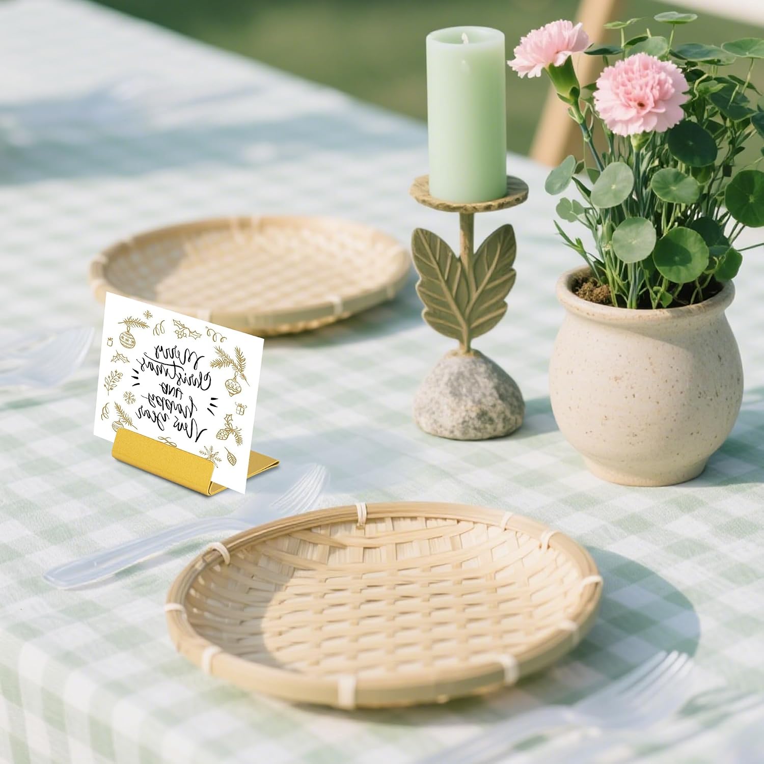 Gold Table Number Holders, 24 Pack Metal Place Card & Picture Holders | Steel Table Sign Holders,Ideal for Weddings