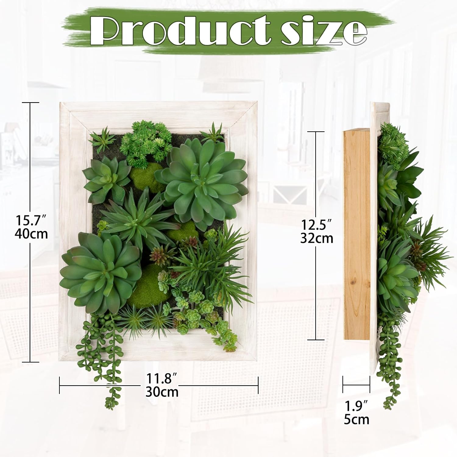 Wooden Planter Fake Hanging / Style 2 / White