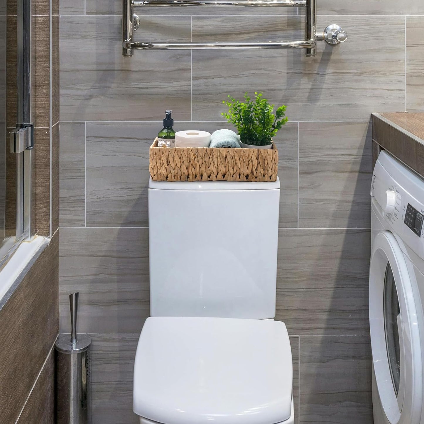 Wicker Toilet Tank Basket