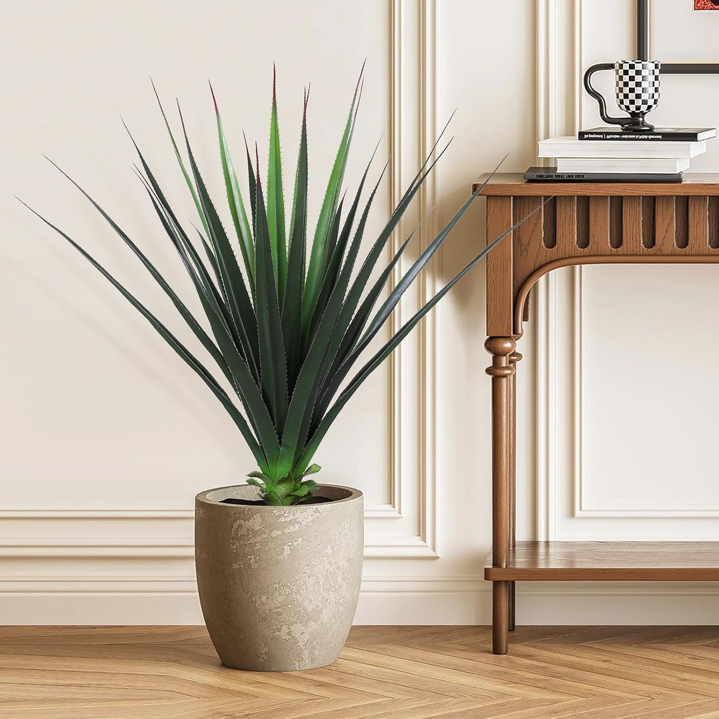 Agave Plant Artificial Succulents Large Fake Outdoor Plants UV Resistant Faux / 3ft / 3 Inch