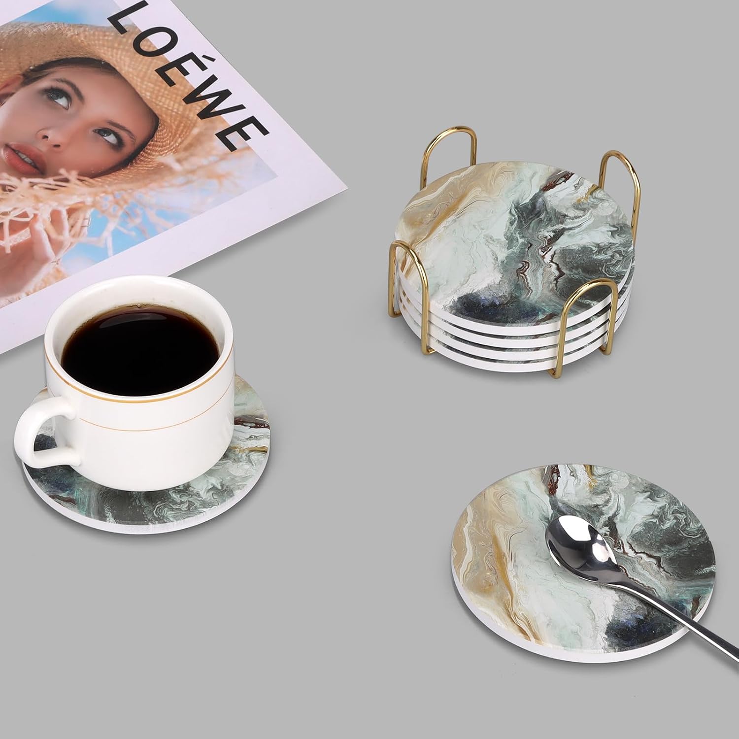 Holders / Coasters / Black / Set of 6