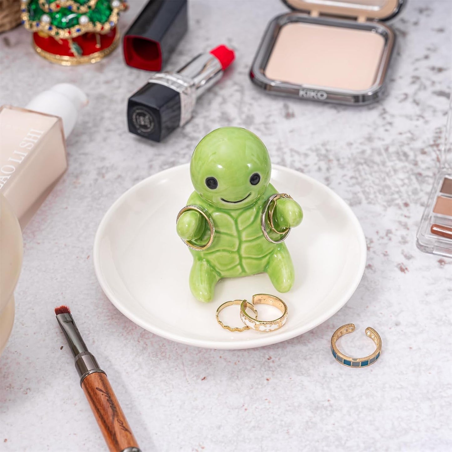 Ceramic Jewelry Holder Preppy Room Decor / Turtle