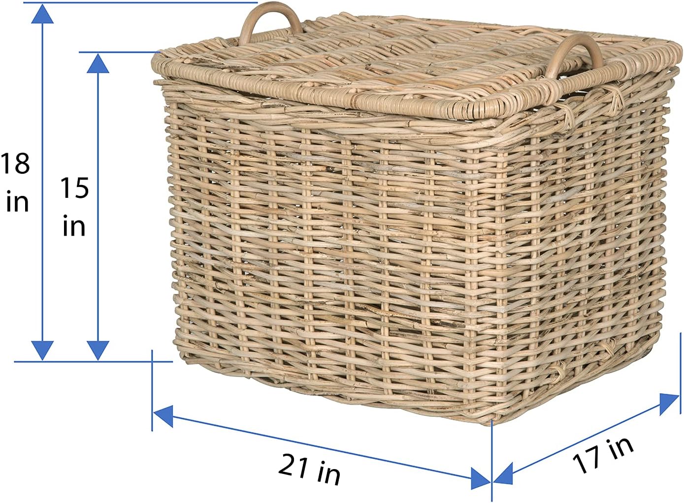 Wicker Basket / Rattan Core Rectangular Storage Basket