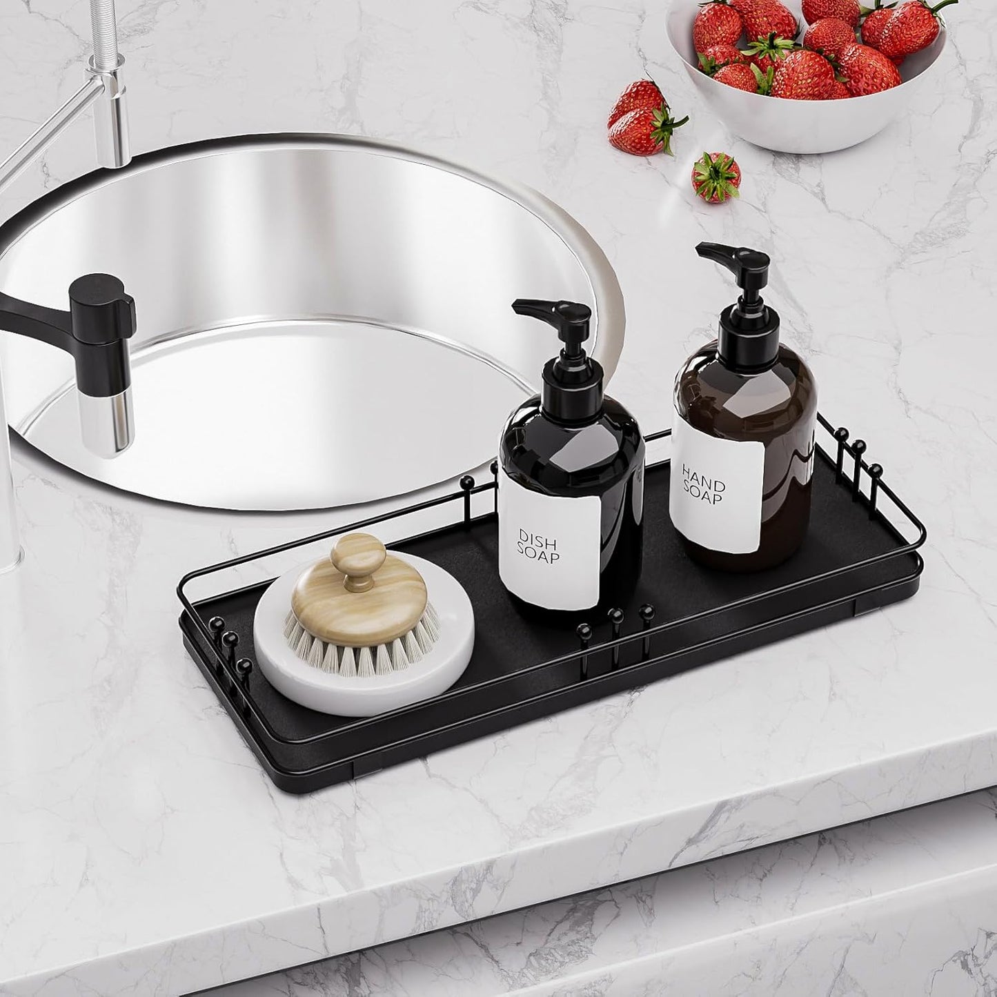 Kitchen Tray for Salt Spice / 11.3 x 4.4 x 1.6 / Black + Black