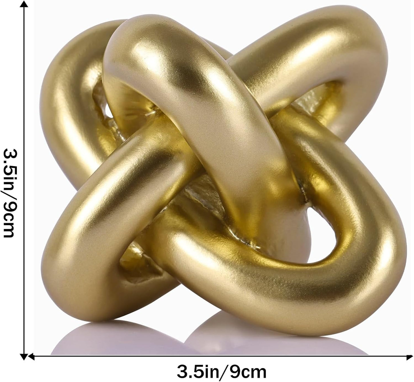 Knot Sculptures and Statues for Rustic Coffee Table Living / Gold