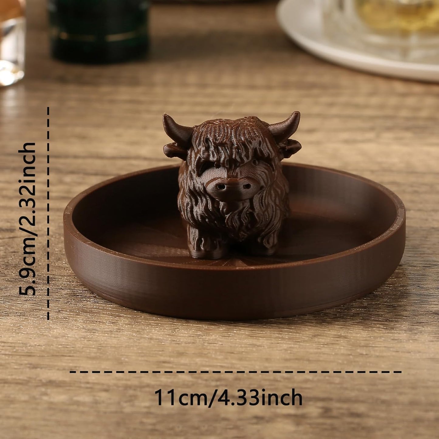 Highland Cow Ring Holder / New Highland Cow Dark Brown