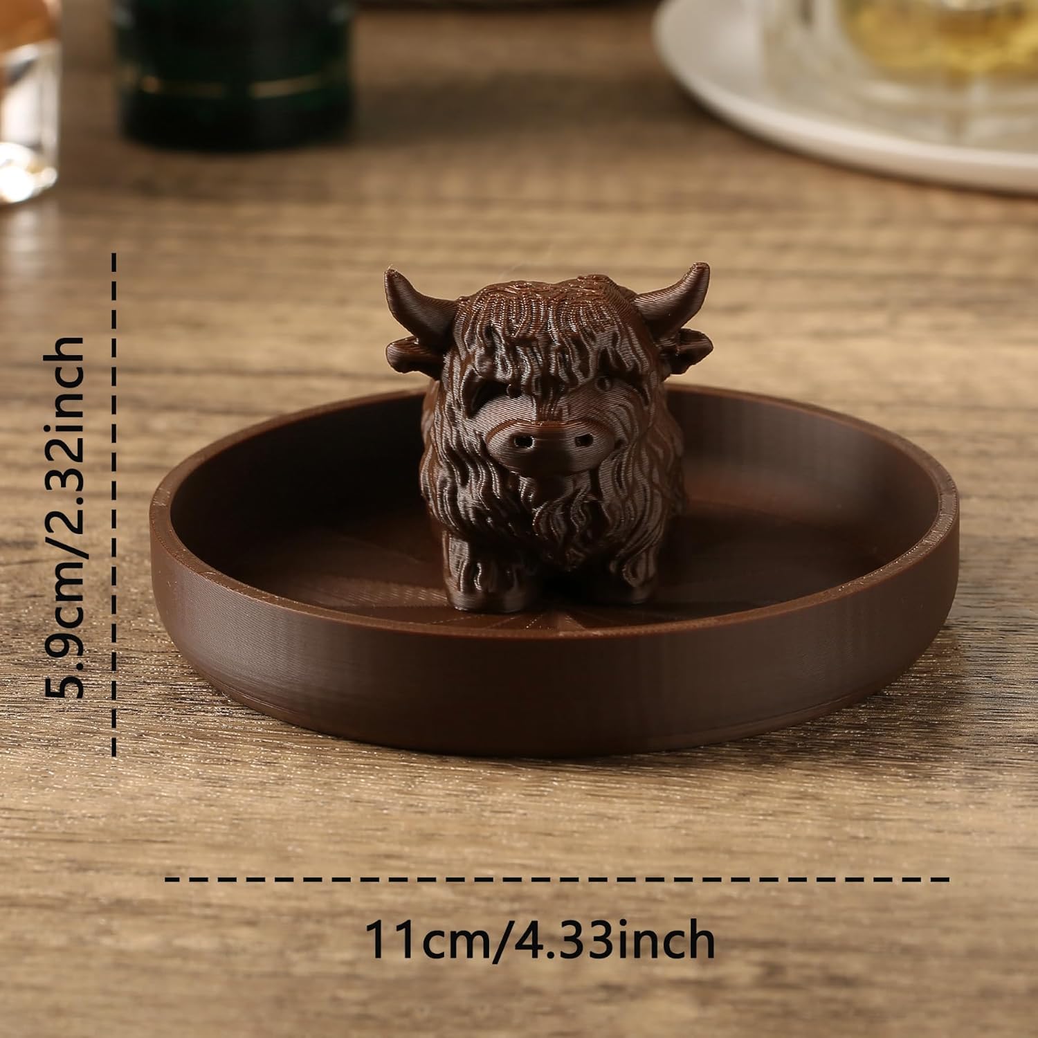 Highland Cow Ring Holder / New Highland Cow Dark Brown