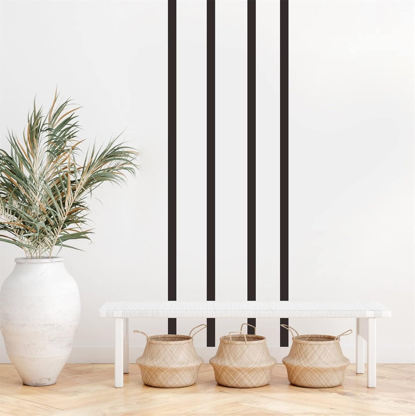 Striped Wall Decals Geometric Line Wall Decal Vinyl Walls Decals Modern Walls Stickers / Black