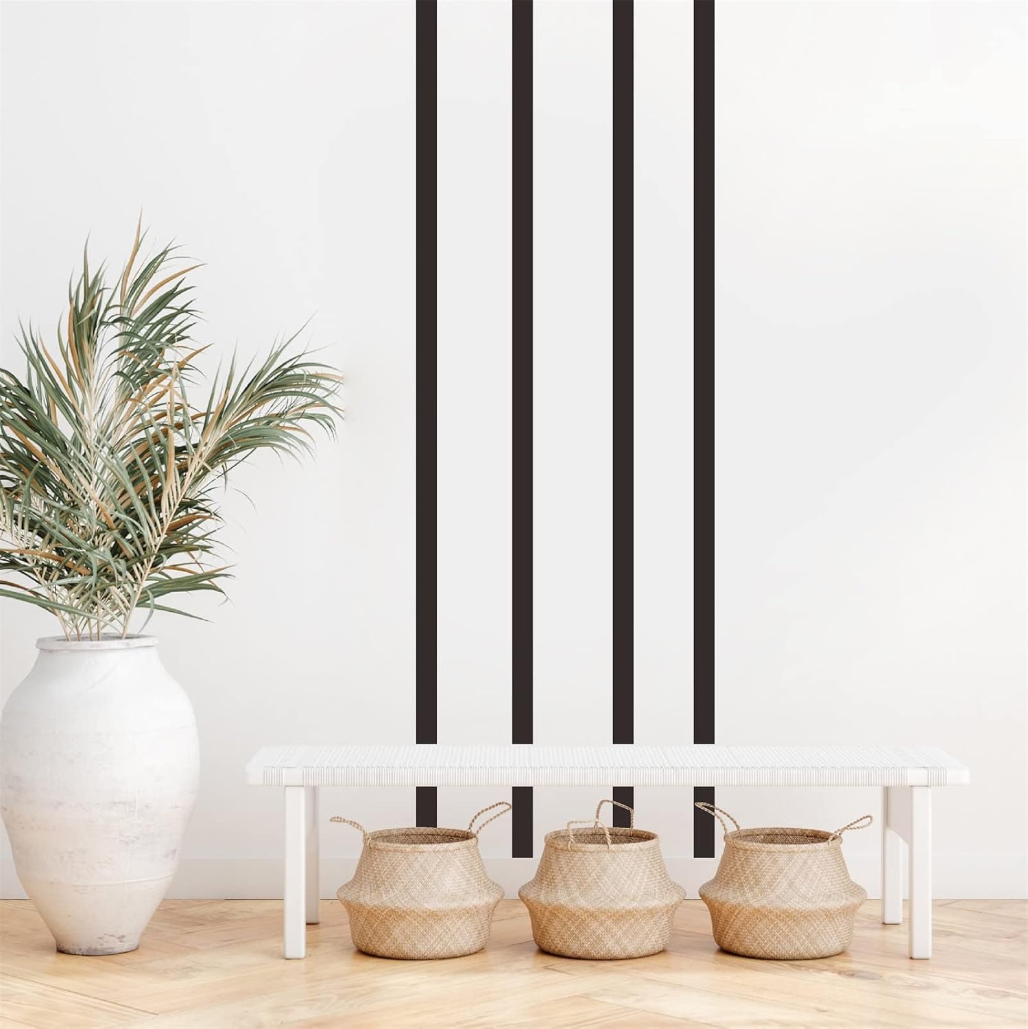 Striped Wall Decals Geometric Line Wall Decal Vinyl Walls Decals Modern Walls Stickers / Black