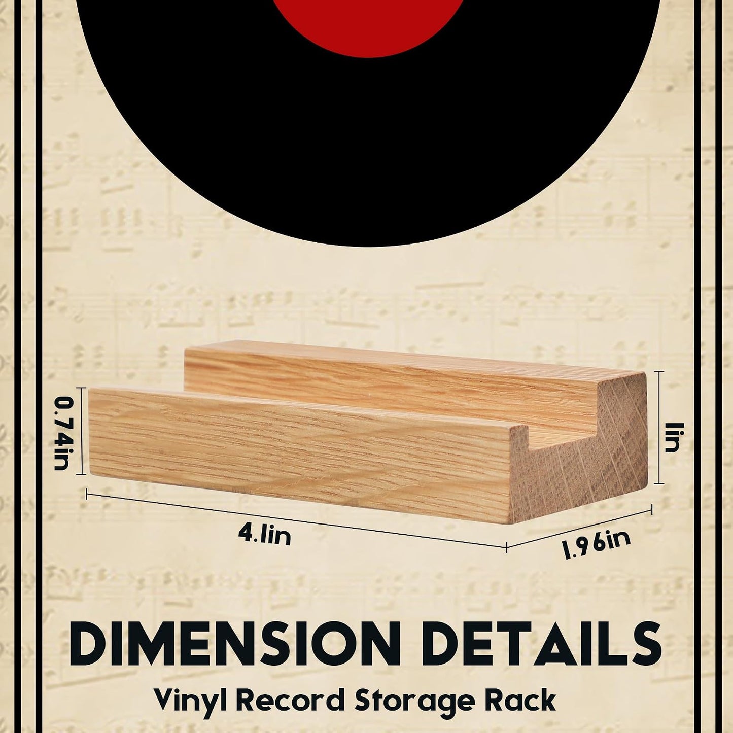 Wood Vinyl Record Shelf Wall Mount, Small Wall Record Holder Display Shelf, Vinyl Record Shelves Record Album Display
