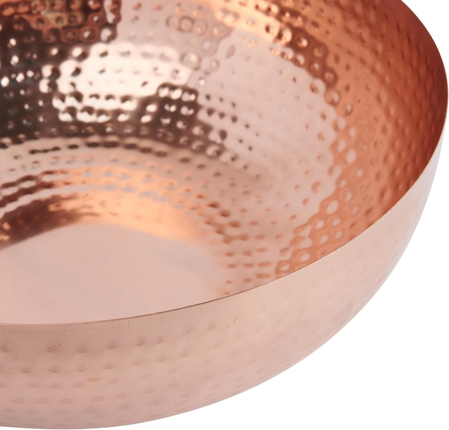 Round Hammered Metal Bowl / Copper Finish