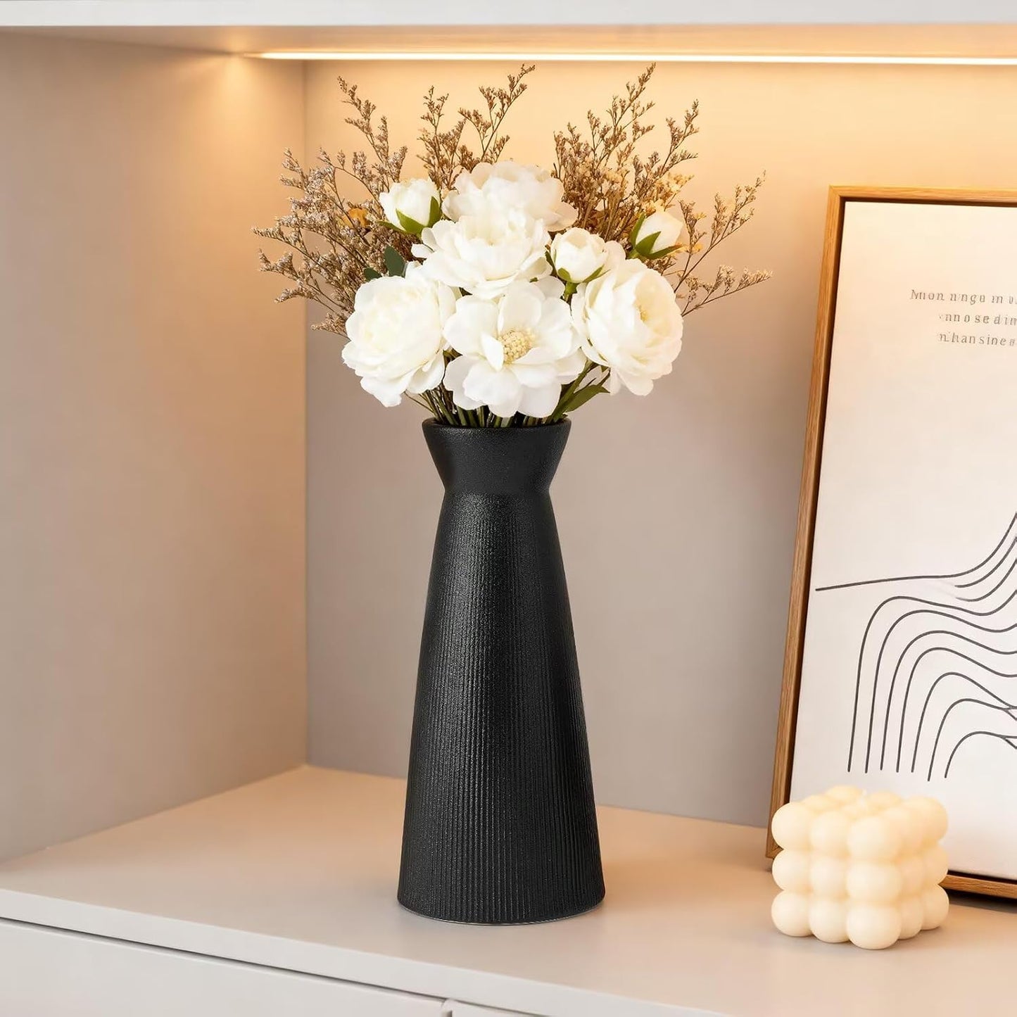 Ceramic Flower Vases / Black / Set of 3