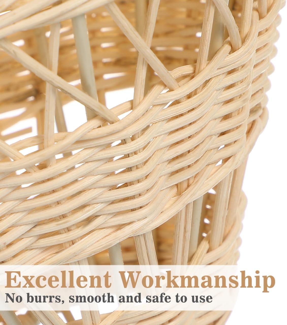 Rattan Woven Hot Air Balloon Decor In Hanging Wall Ornament for Kids / Natural / 13.38 x 9.84 x 2.36