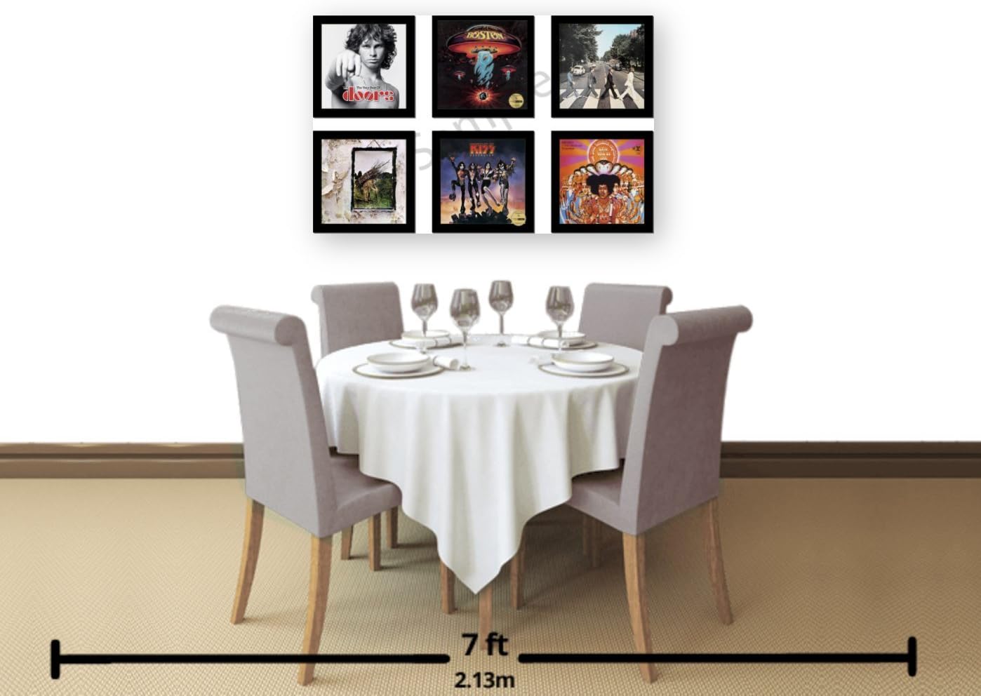 12.5"x12.5" LP Vinyl Record Frame Display, Music Album Cover Holder, Stunning Wall Art Decor w/No Mat, Dust-free Glass