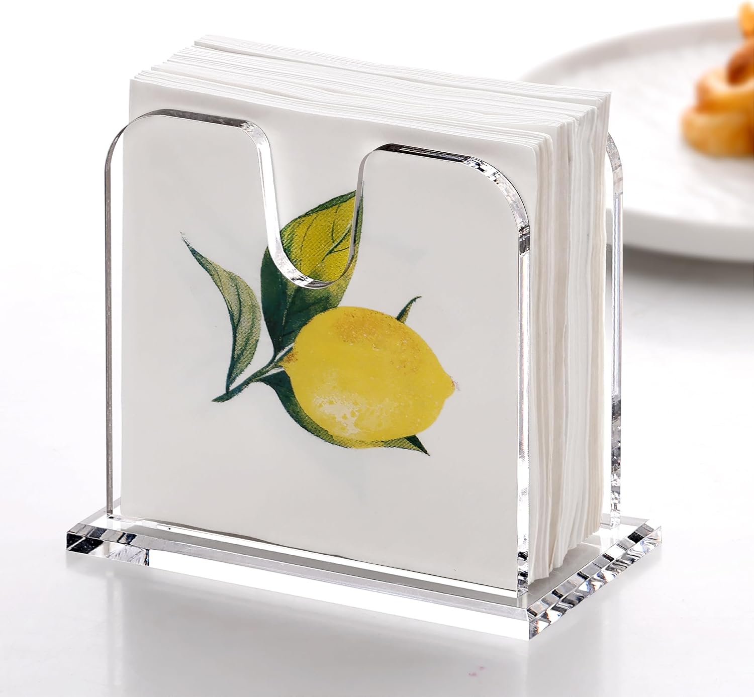 8mm Thickened base / 5.75 x 5 x 2.87 / Cocktail Napkin Holder / Clear