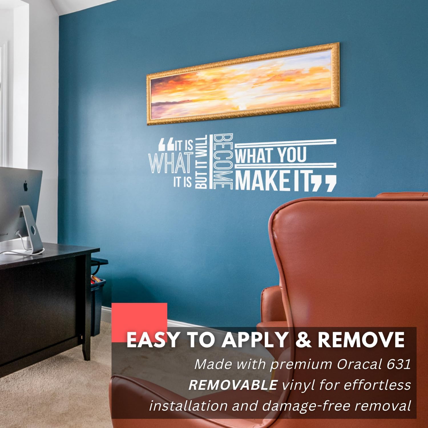 Motivational Wall Sticker / Black / 42 x 14