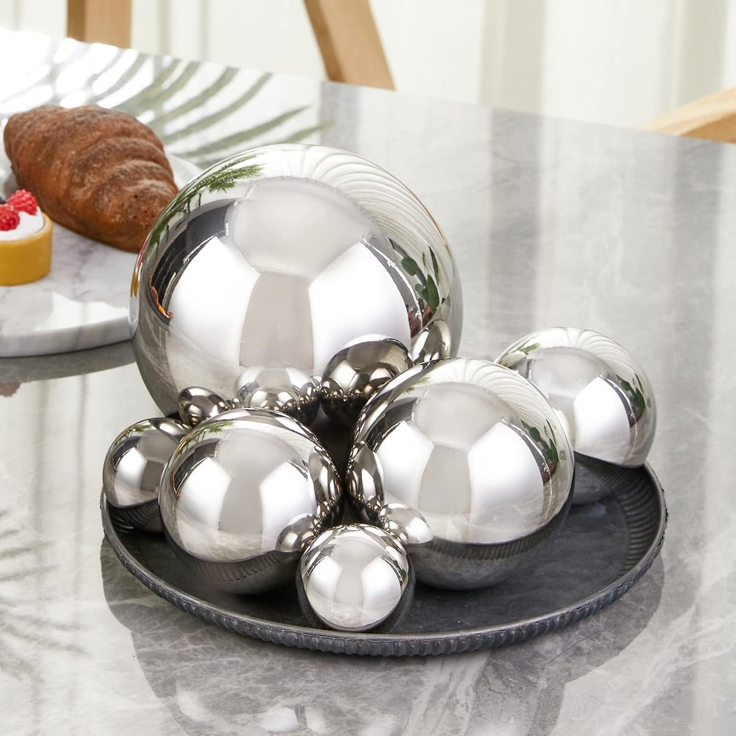 Stainless Steel Decorative Balls / 6 x 1 / MIX / Set of 6