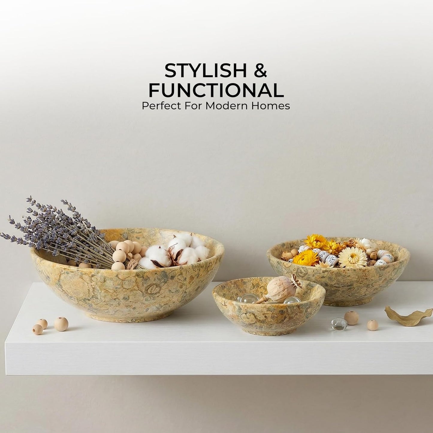 Ring Holder & Food Bowl for Snacks / Coral - 4", 5" & 6" Inch / 6 Inch / Set of 3