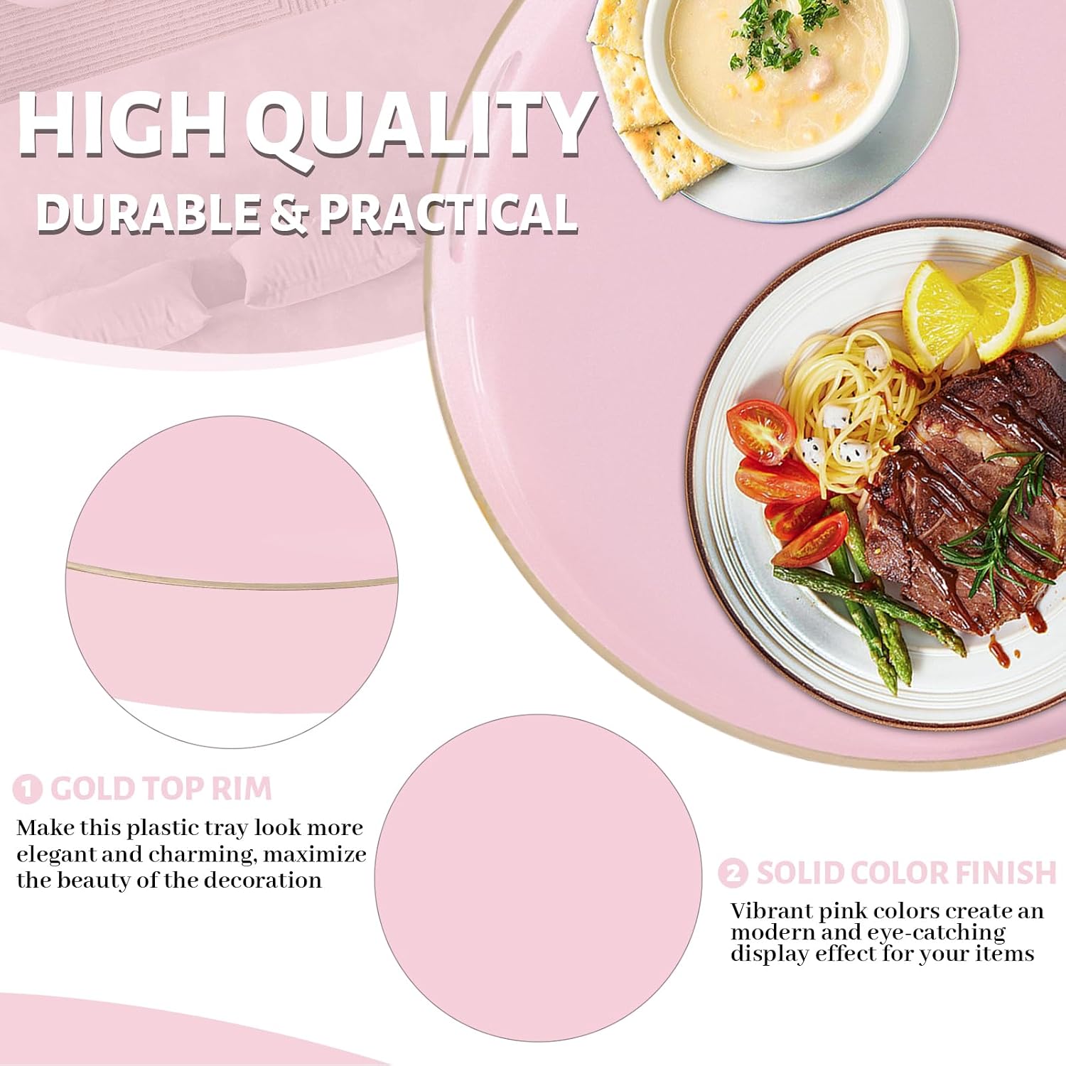 Modern Decorative Trays / Pink / Set of 13