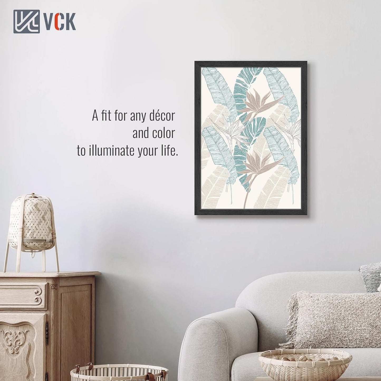 VCK 20x28 Picture Frame 3 Pack, Black Woodgrain Puzzle Frame, Wall Hanging | Wide Border, Exclusive Woodgrain