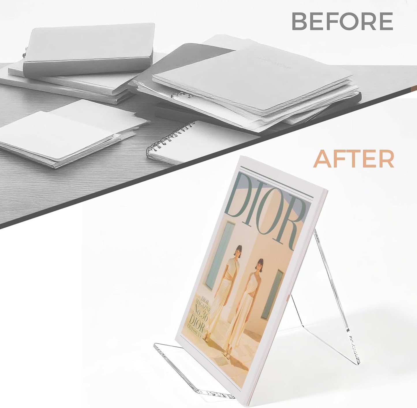 Acrylic Book Stand / 6 x 8 / Clear
