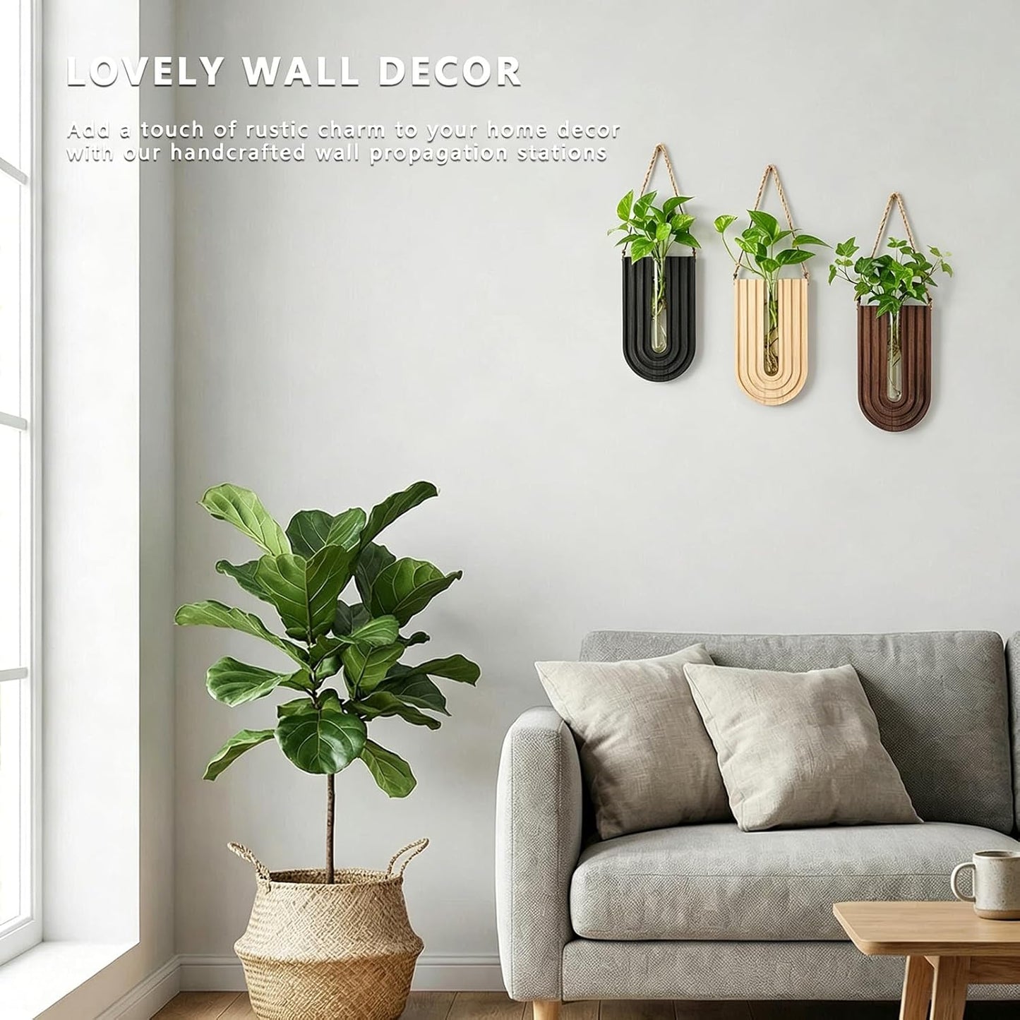 Wood Wall Planter / Set of 3