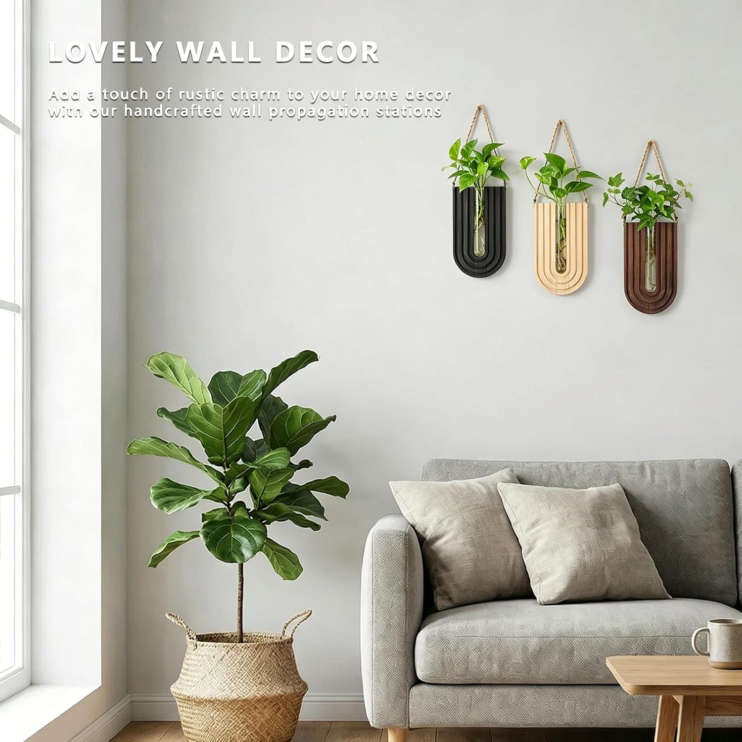 Wood Wall Planter / Set of 3