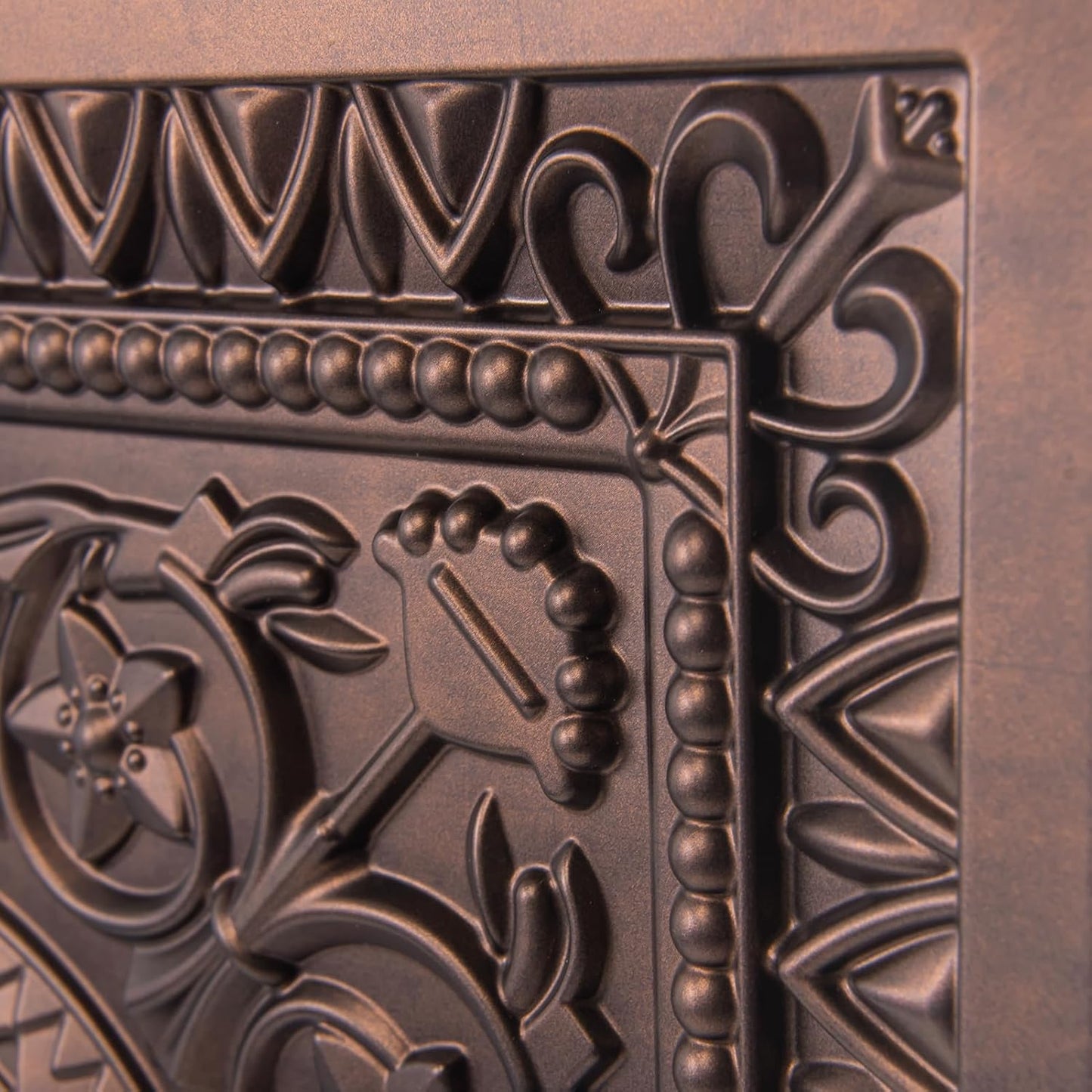 Drop Ceiling Tiles / 24 x 24 / Antique Copper / Set of 12