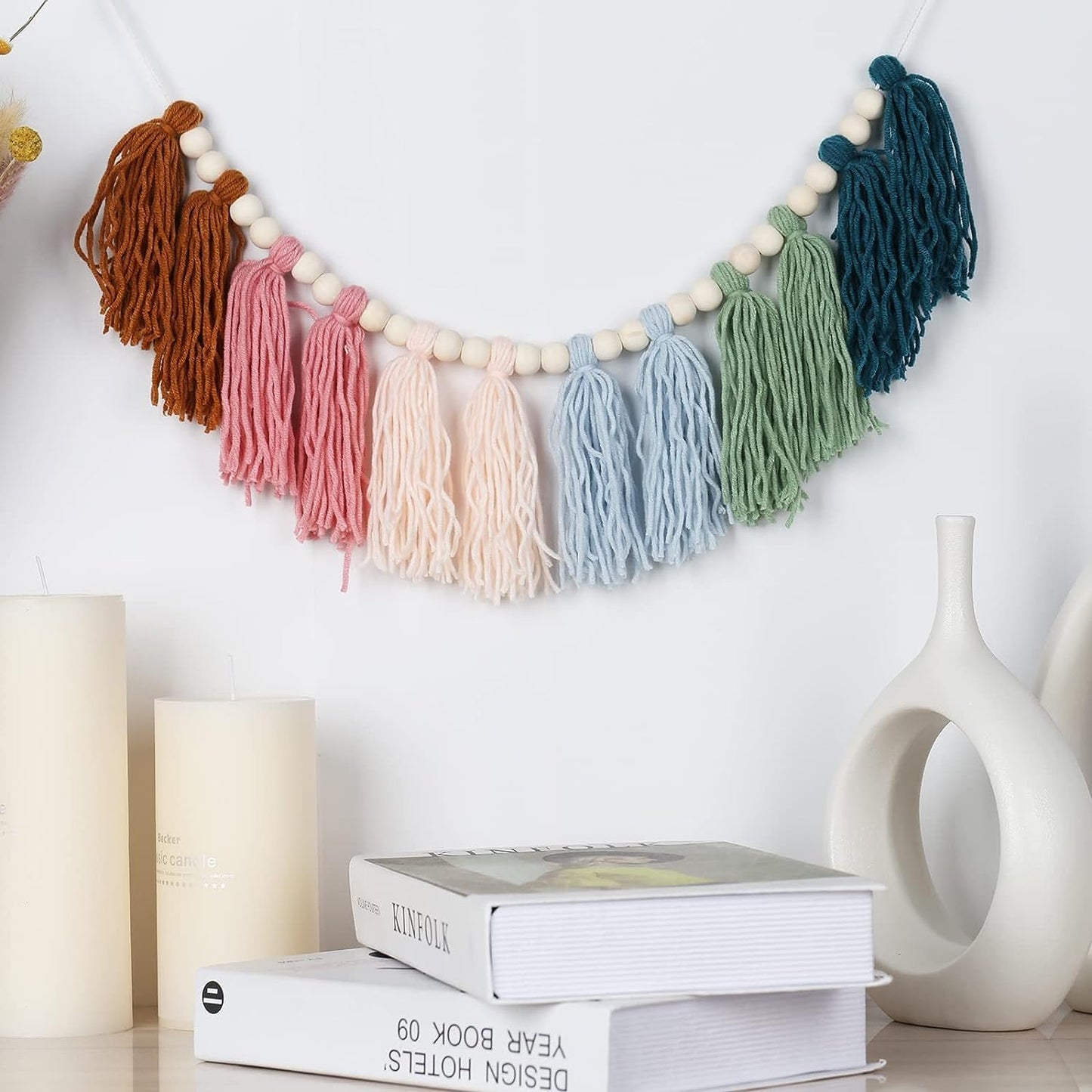 Colorful Boho Tassel Garland / C