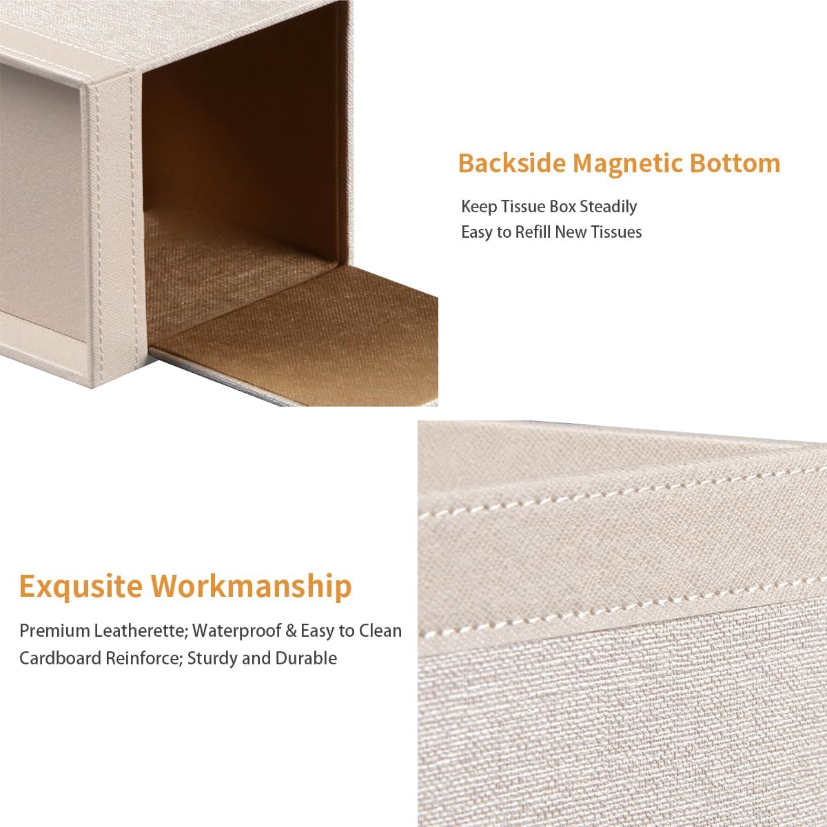 Modern Decorative Tissue Holder / Beige