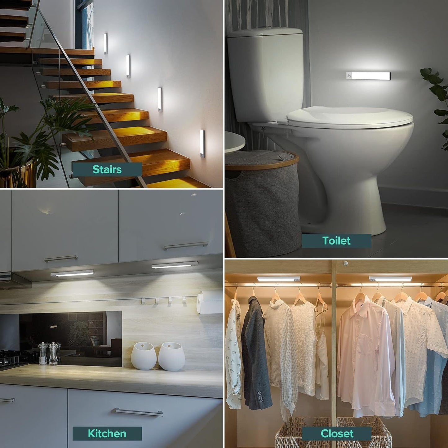 Alivation 36 LED Closet Lights Motion Sensored Battery Powered LED Lights, Under Cabinet Lighting, Motion Sensor Light