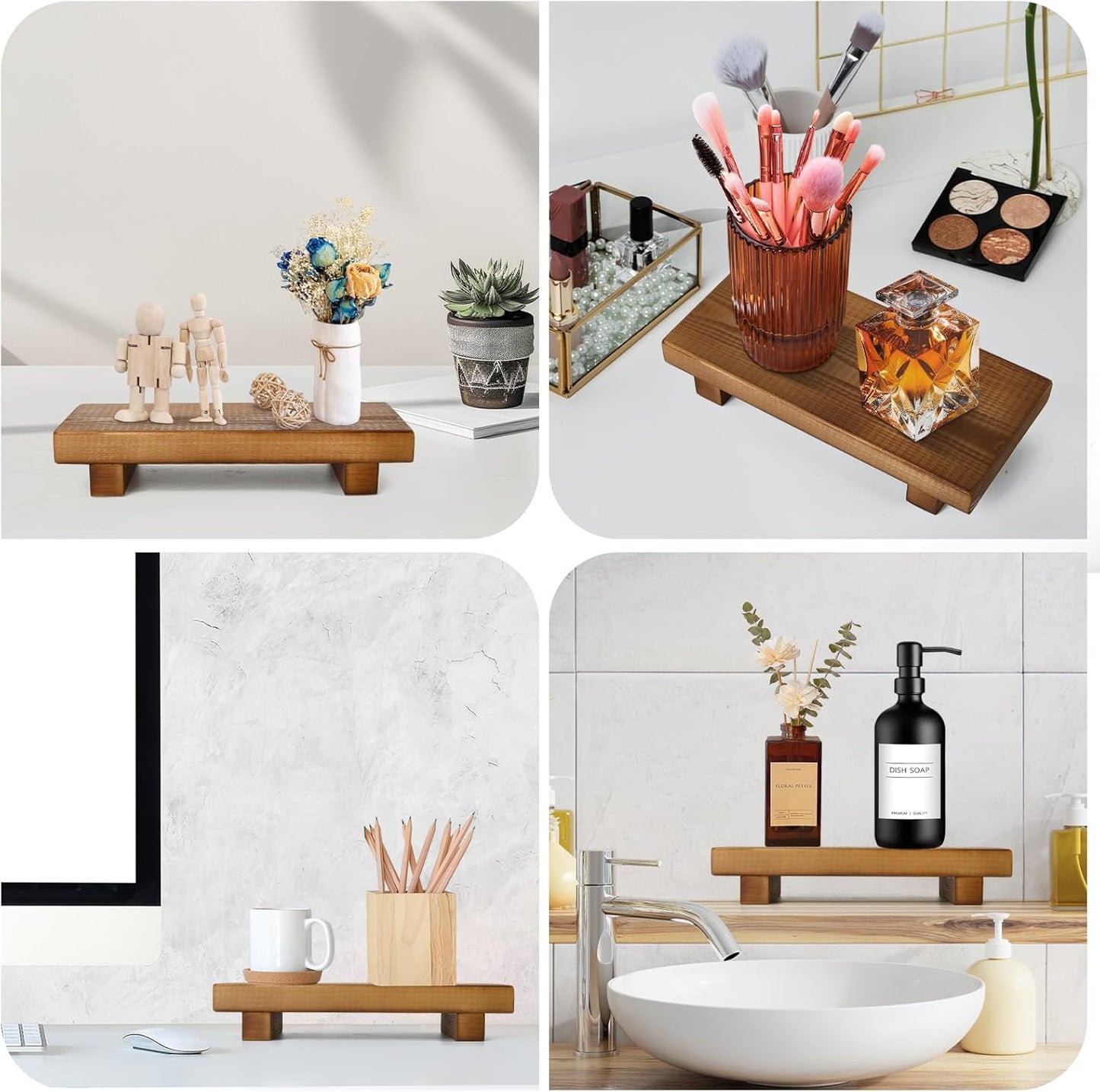 Rustic Farmhouse Style Tray / Straw Yellow