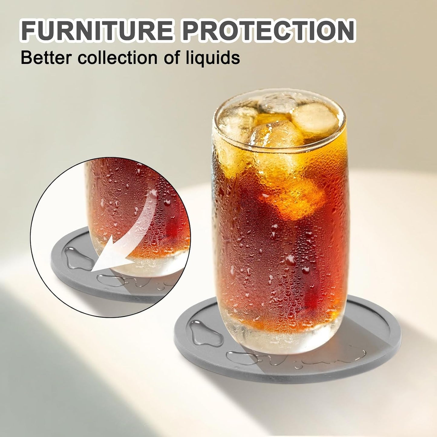 Holder / Heat Resistant Cup Mat Tabletop Protection / Gray / Set of 12