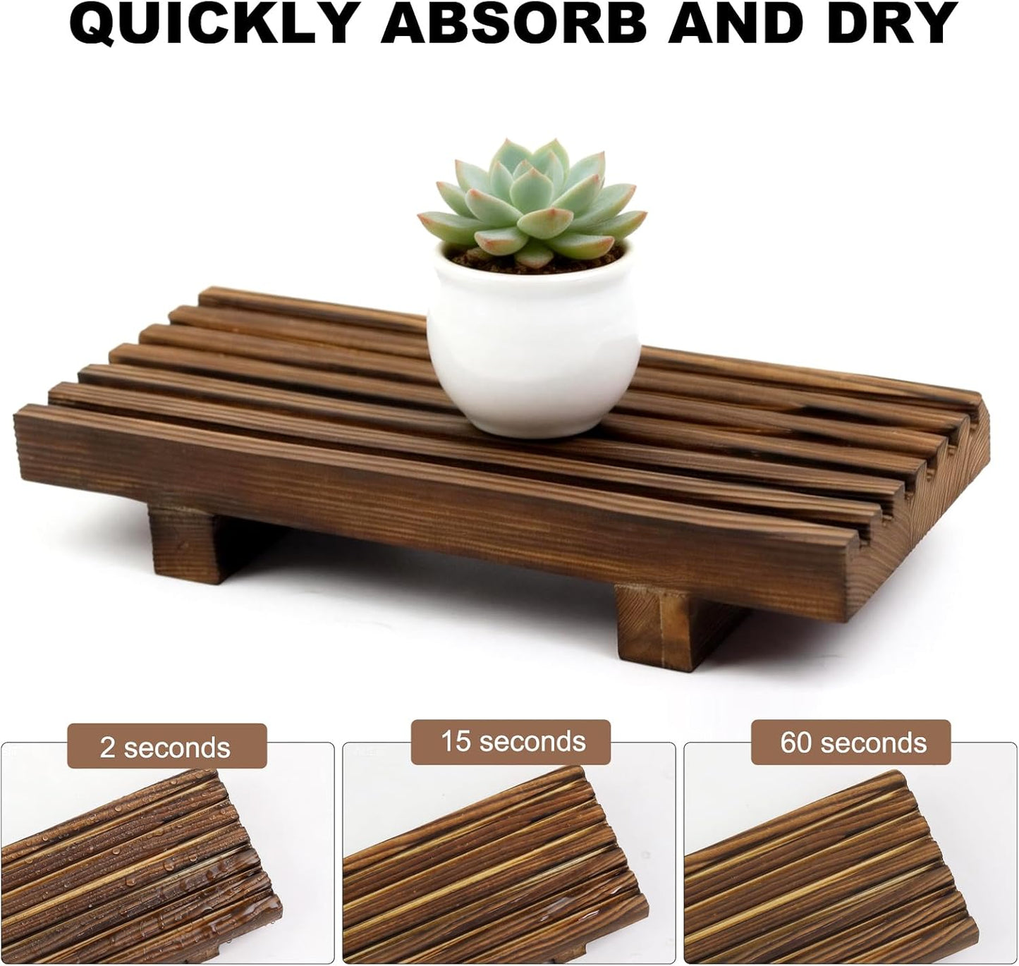 Rustic Countertop Organizer Display Stands / Set of 3