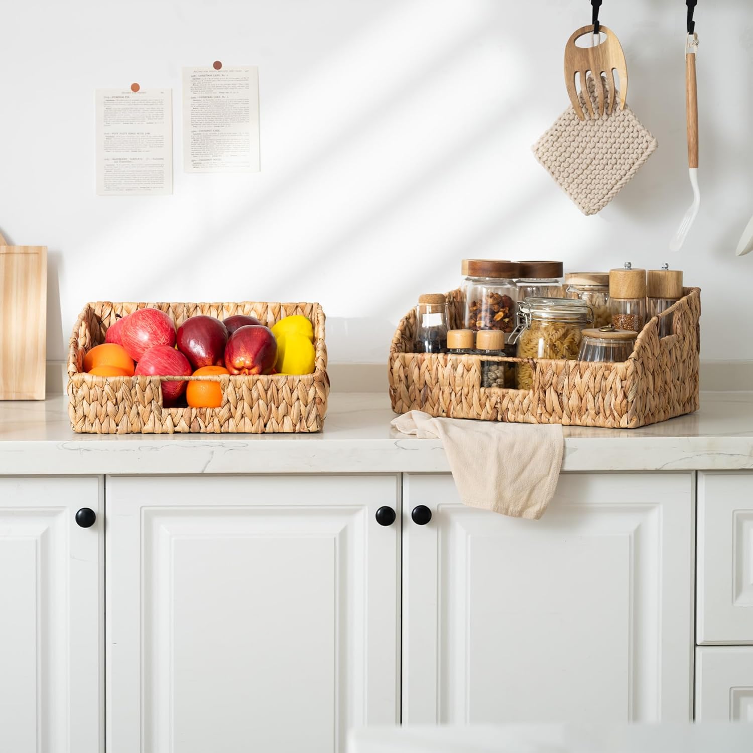 Pantry Organizers / Water Hyacinth Baskets / Natural