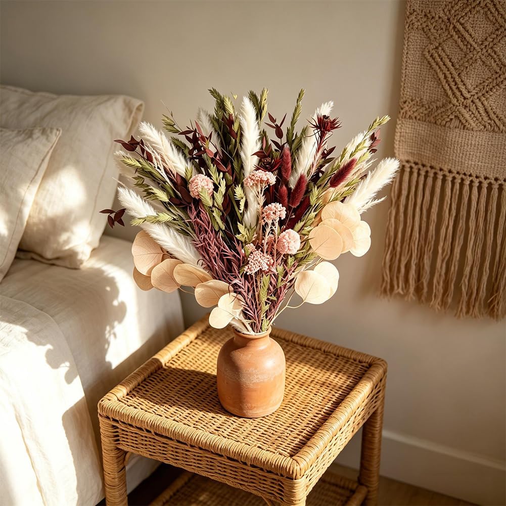 Boho Dried Flowers / Blush Pink Pampas Grass Bouquet
