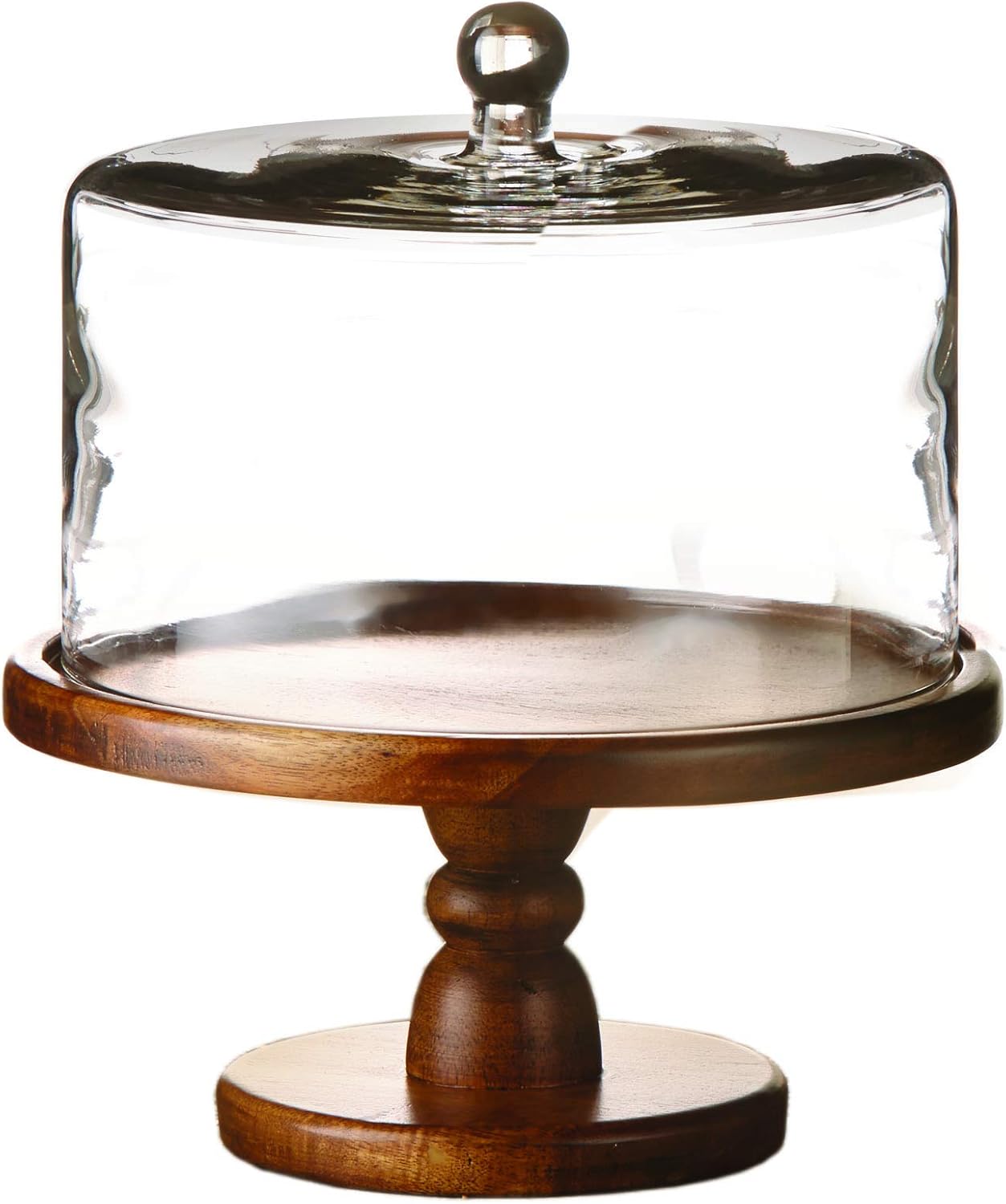 Madera Pedestal Plate / Brown / 11.8 x 12.2