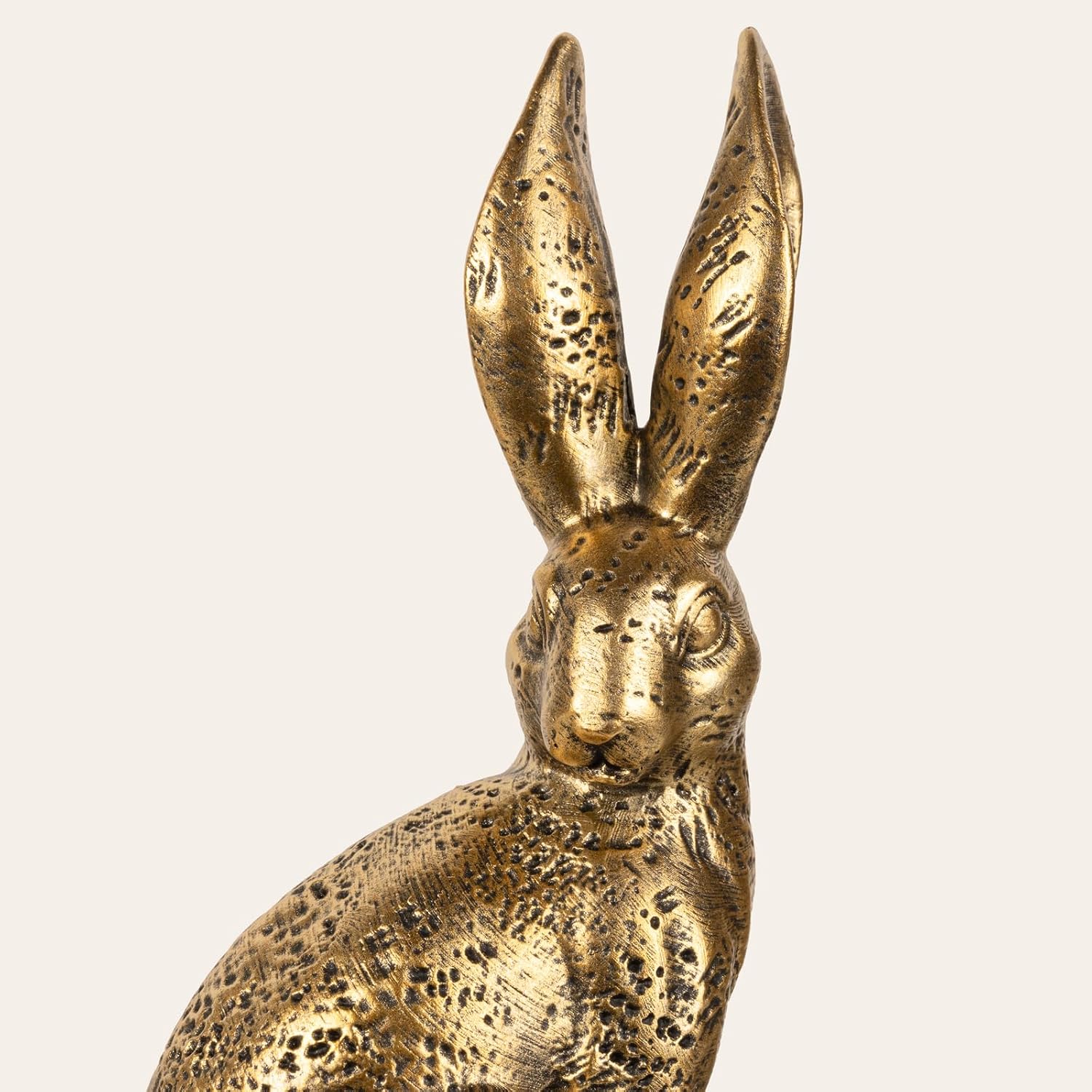 Rabbit Bookends / Heavy Resin Book Holder / Gold