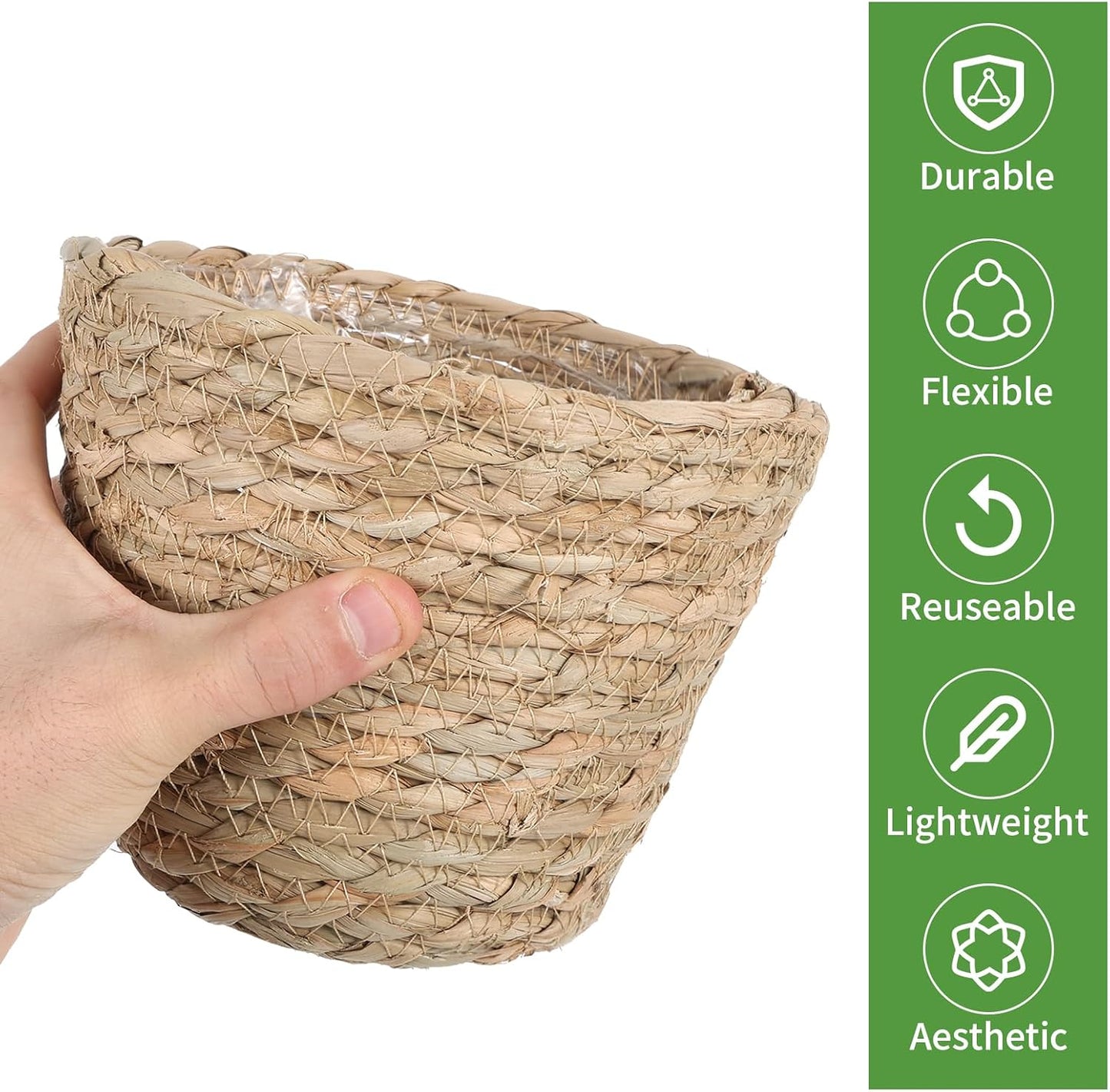 Wicker Flower Pots / Set of 10