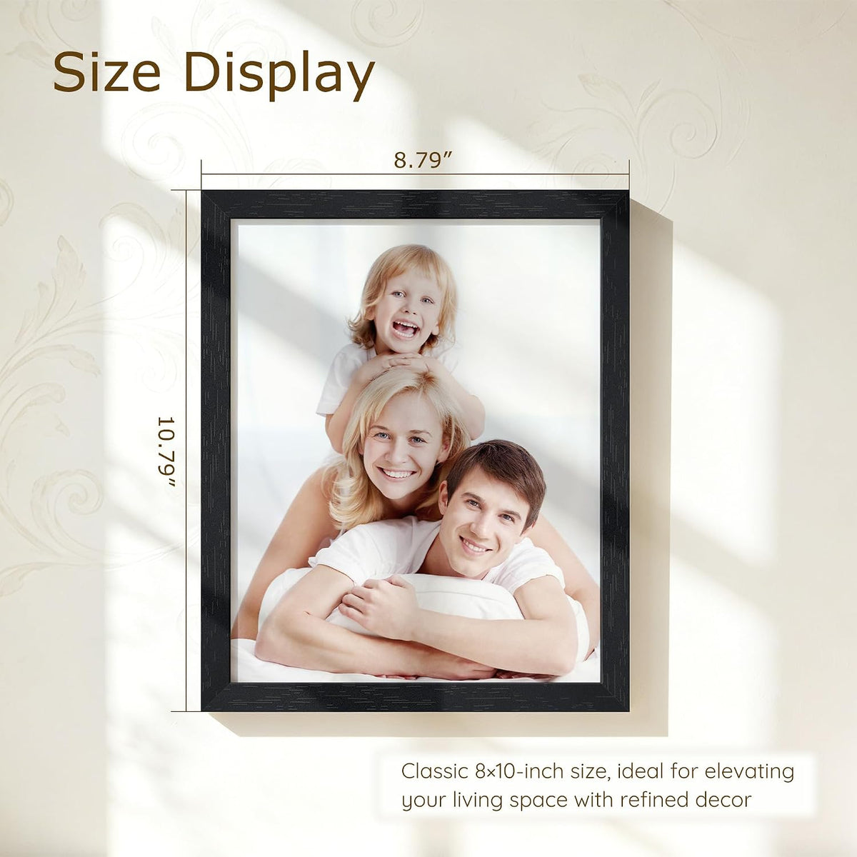 Wiscet 8x10 Picture Frame Set of 16, for Wall or Tabletop Display, Black | Photo Frame with HD Plexiglass, Black