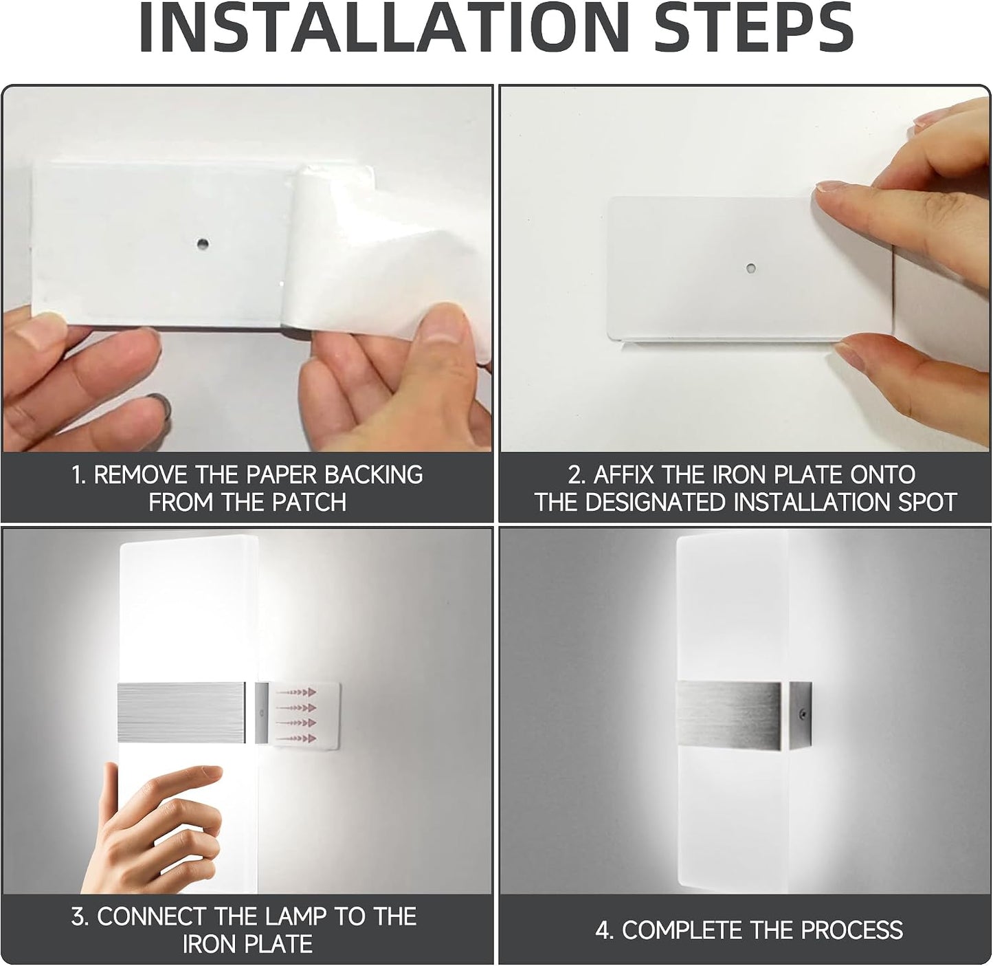 MEHIDFY Wall Sconces Sets of 2, Dimmable Touch Control Wall Lamp, Rechargeable LED Wall Sconces, Battery Operated Wall