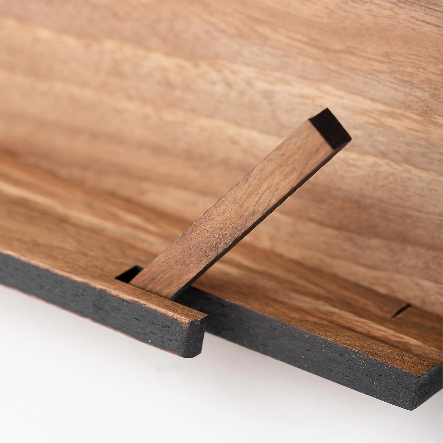 TILISMA Wooden Cook Book Stand – Handmade Walnut Book Holder for Reading Hands Free – Cookbook Stand for Kitchen