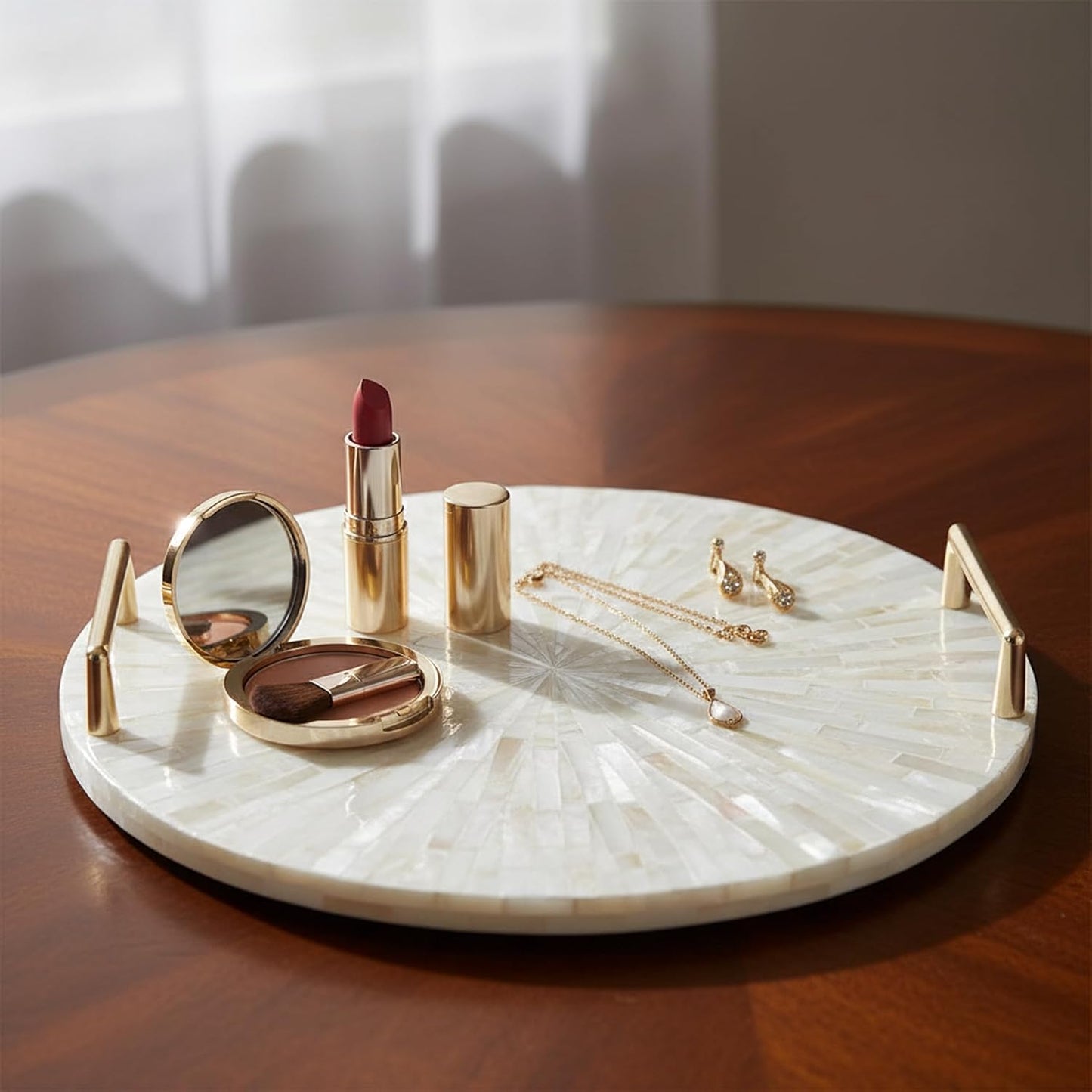 Vanity/Perfume/Trinket Tray / Cream Starburst
